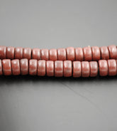 Synthetic Turquoise Beads Strands, Brown Heishi Beads, Dyed, Flat Round/Disc